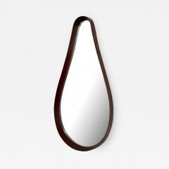 Italian Walnut Framed Teardrop Wall Mirror - 3263140