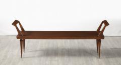 Italian Walnut Long Bench Italy circa 1940s - 4425143