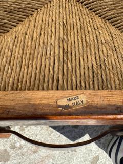 Italian Walnut Rush Bottom seat Side Chair - 4424048