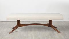 Italian Walnut Sculptural Bench circa 1950 - 4420679