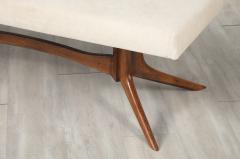 Italian Walnut Sculptural Bench circa 1950 - 4420682
