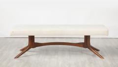 Italian Walnut Sculptural Bench circa 1950 - 4420687