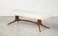 Italian Walnut Sculptural Bench circa 1950 - 4420689
