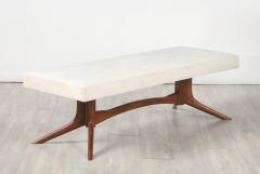 Italian Walnut Sculptural Bench circa 1950 - 4420690