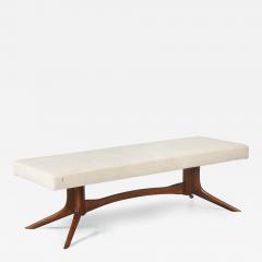 Italian Walnut Sculptural Bench circa 1950 - 4420735