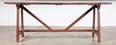 Italian Walnut Trestle Table - 4562502