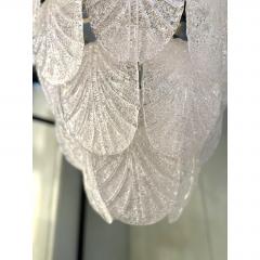 Italian White Graniglia Petals Murano Glass Chandelier - 4567102