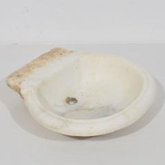 Italian White Marble 18th Century Water Basin or Sink - 4109196