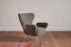 Italian Wingback Chairs with Footstools - 4216082