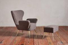 Italian Wingback Chairs with Footstools - 4216122