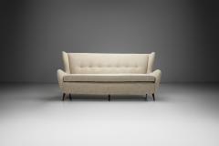 Italian Wingback Three Seater Sofa Italy ca 1950s - 4332824