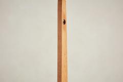 Italian Wood Floor Lamp with Travertine Base - 3897245