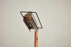 Italian Wood Floor Lamp with Travertine Base - 3897272