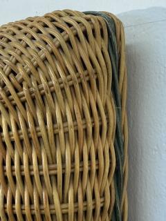 Italian Woven Rattan Mirror 1970s - 4497829