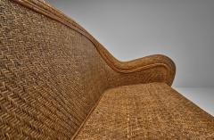 Italian Woven Wicker Sofa Italy 1960s - 4515738