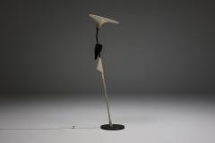 Italian Yellow Black Floor Lamp 1950s - 2340159