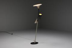 Italian Yellow Black Floor Lamp 1950s - 2340178