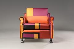 Italian armchair in multicolour silk manufactured in the 1960s - 3477052