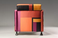 Italian armchair in multicolour silk manufactured in the 1960s - 3477055