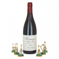 Italian collection of miniature silver vermeil malachite musical instruments - 4239189