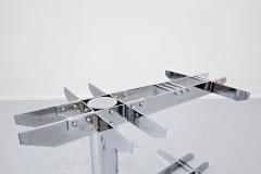 Italian desk table steel and glass 1970s - 1930528