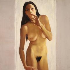 Italian female nude painting signed Vellani Marchi - 4339288