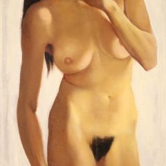 Italian female nude painting signed Vellani Marchi - 4339298