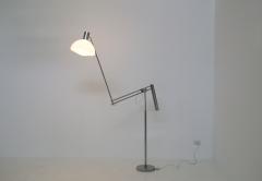 Italian floor lamps Mid Century in plexiglass white and steel 1960s - 1563812