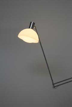 Italian floor lamps Mid Century in plexiglass white and steel 1960s - 1563819