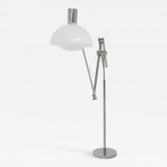 Italian floor lamps Mid Century in plexiglass white and steel 1960s - 1565165