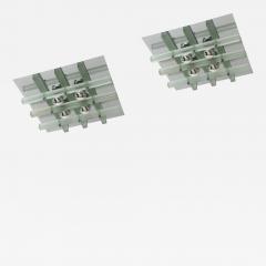 Italian flush mount ceiling or wall lights a pair - 3143815