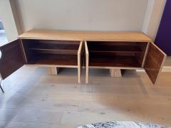 Italian four doors limed wood sideboard with bronze handles - 4111250