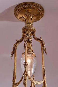 Italian gilt bronze chandelier with glass and crystals from the 1920s - 3696568