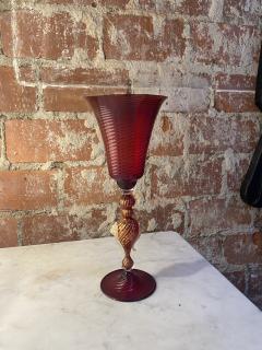 Italian handcrafted chalice in blown Murano glass 1970s - 2332799