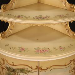 Italian lacquered and painted corner cupboard from 20th century - 4191086