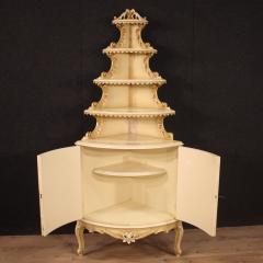 Italian lacquered and painted corner cupboard from 20th century - 4191087