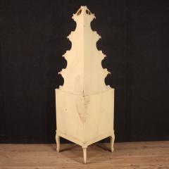 Italian lacquered and painted corner cupboard from 20th century - 4191088