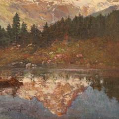 Italian landscape painting signed C Bentivoglio from the 20th century - 4337944