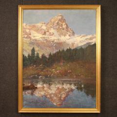 Italian landscape painting signed C Bentivoglio from the 20th century - 4337946