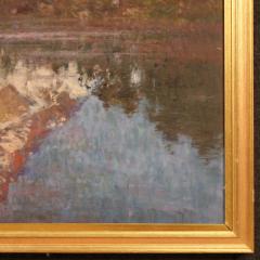 Italian landscape painting signed C Bentivoglio from the 20th century - 4337951