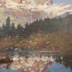 Italian landscape painting signed C Bentivoglio from the 20th century - 4337953
