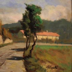 Italian landscape painting signed by C Filippelli - 4253595