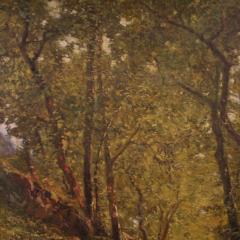 Italian landscape painting with sheep signed C Bentivoglio - 4243768