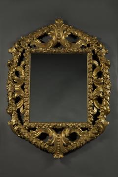 Italian late Neoclassical style giltwood mirror with unusual laurel encirclement - 4723116