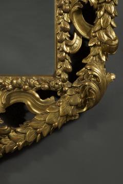 Italian late Neoclassical style giltwood mirror with unusual laurel encirclement - 4723118