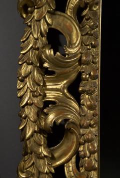 Italian late Neoclassical style giltwood mirror with unusual laurel encirclement - 4723119