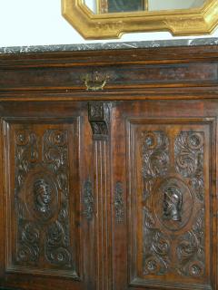 Italian marble top credenza 19th c  - 899241