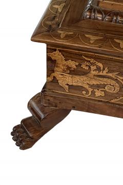 Italian neoclassical style inlaid walnut circular side drinks table - 2861454