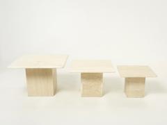 Italian nesting tables made of travertine 1970s - 2270968