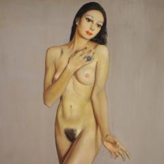 Italian nude painting signed by Mario Vellani Marchi dated 1969 - 4331196